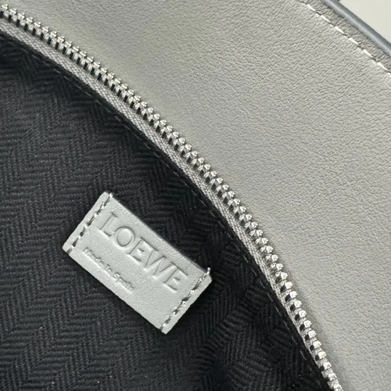 Loewe Gray Leather Sling Waist Chest Bag - Image 9