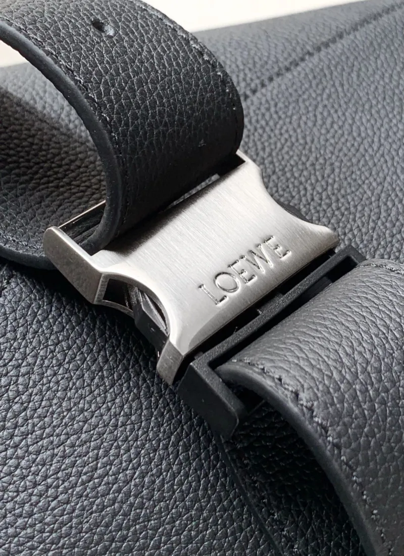 Loewe Black Leather Waist Chest Pack - Image 6