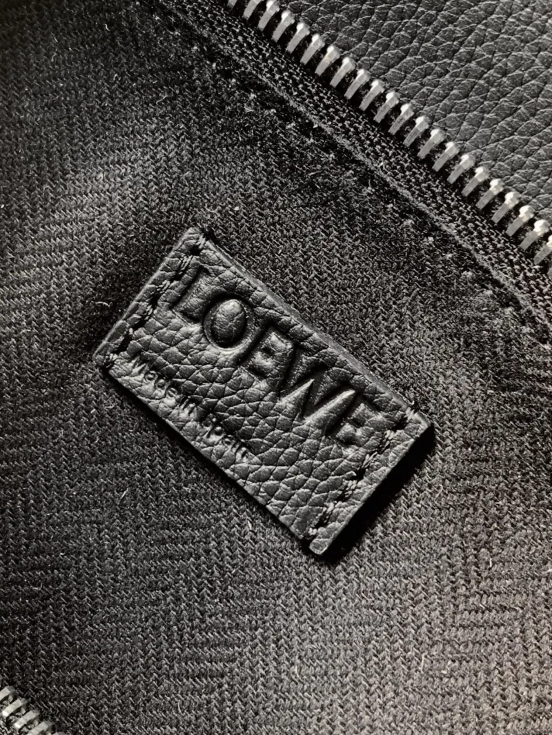 Loewe Black Leather Waist Chest Pack - Image 9