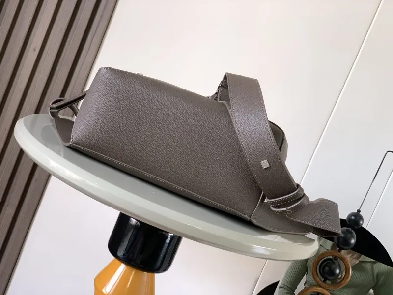Loewe Gray Leather Waist Chest Pack 64 - Image 3