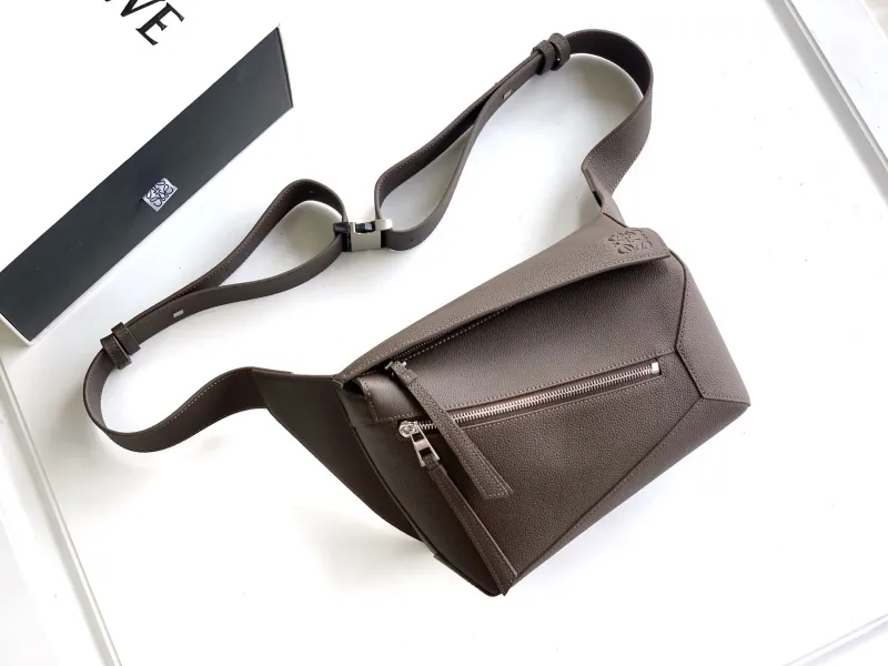 Loewe Gray Leather Waist Chest Pack 64 - Image 9