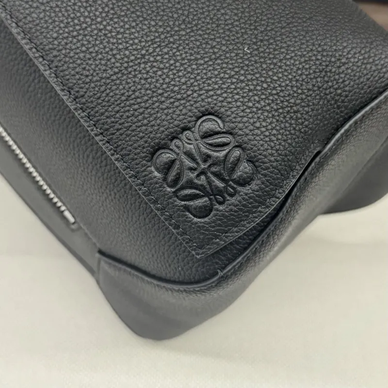 Loewe Black Leather Waist Chest Bag - Image 5