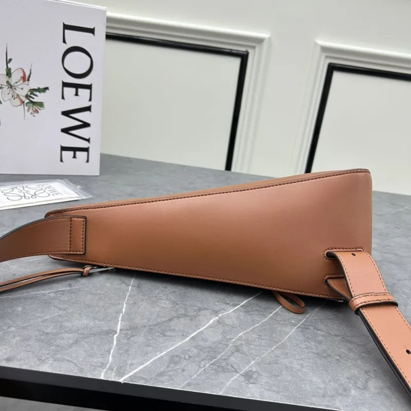 LOEWE Brown Leather Sling Bag S327 - Image 3