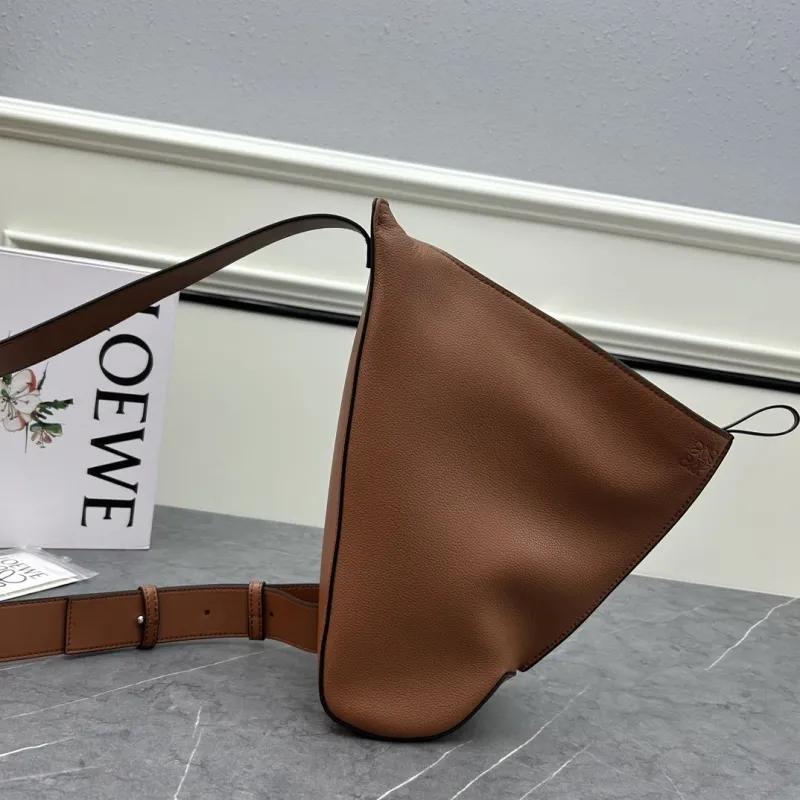 LOEWE Brown Leather Sling Bag S327 - Image 5