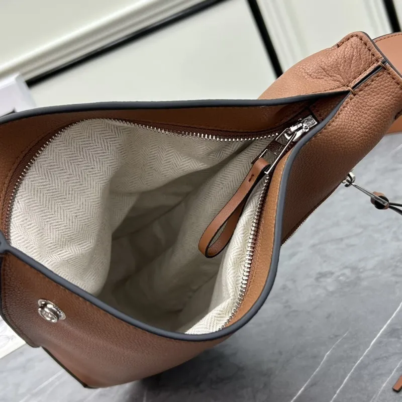 LOEWE Brown Leather Sling Bag S327 - Image 8