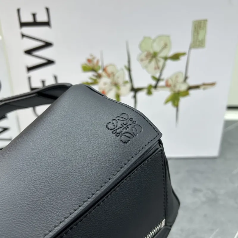 Loewe Black Leather Waist Chest Bag 052344 - Image 4