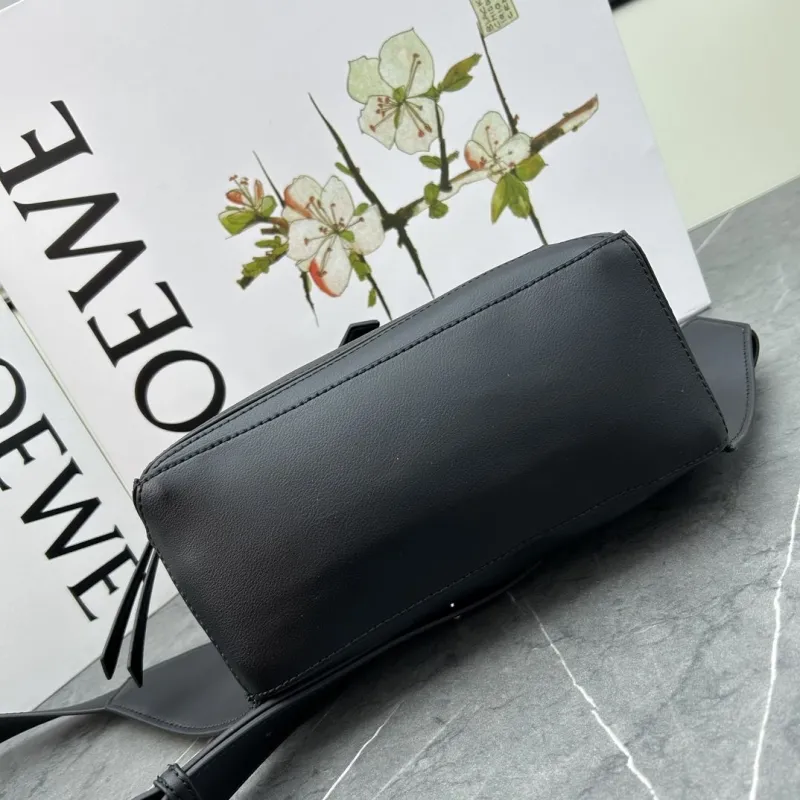 Loewe Black Leather Waist Chest Bag 052344 - Image 5