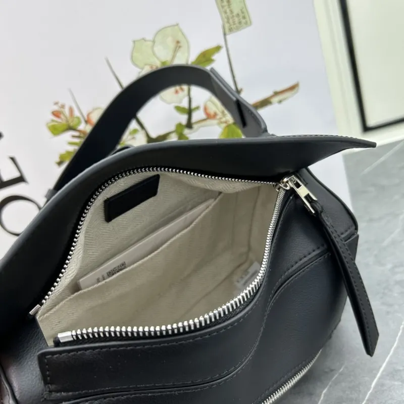 Loewe Black Leather Waist Chest Bag 052344 - Image 8