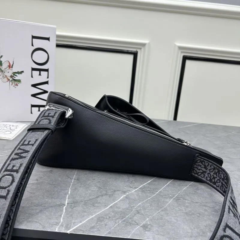 LOEWE Black Leather Sling Bag S327 - Image 3