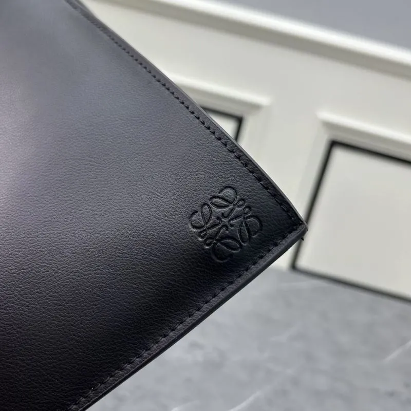 LOEWE Black Leather Sling Bag S327 - Image 6