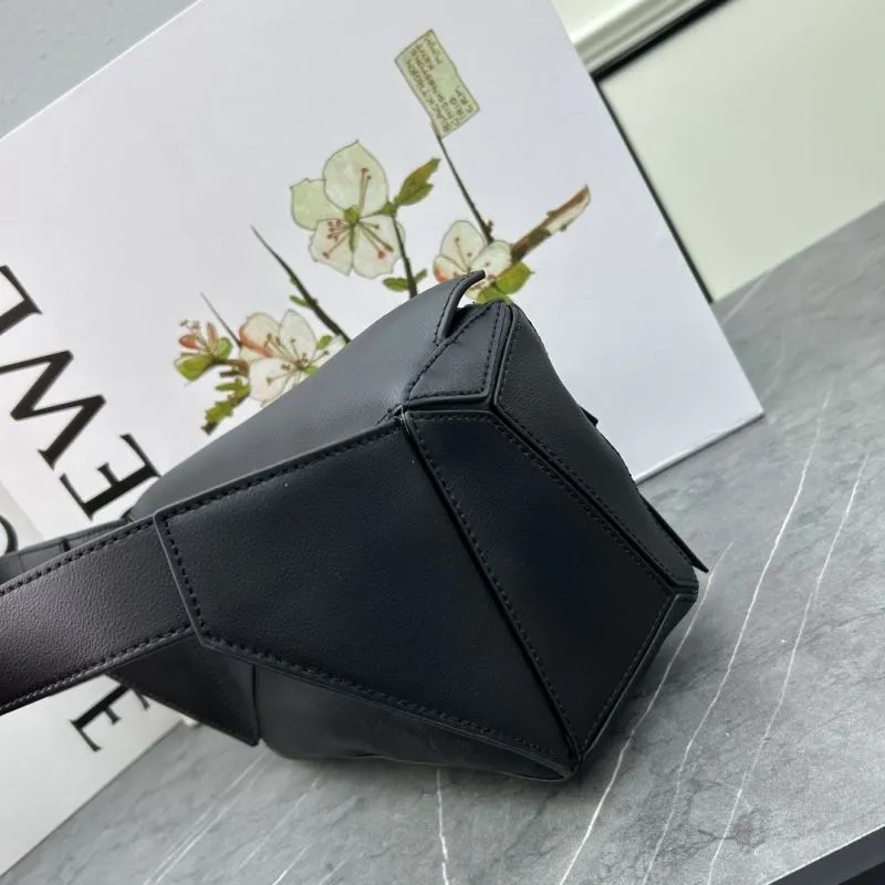 Alternative view of Loewe Black Leather Waist Chest Bag 052344