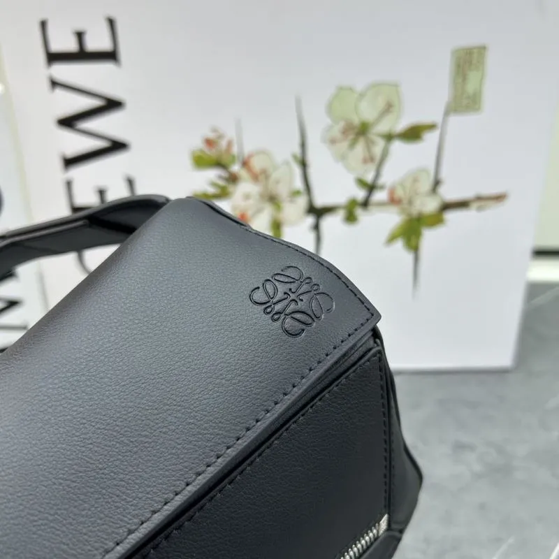Loewe Black Leather Waist Chest Bag 052344 - Image 4