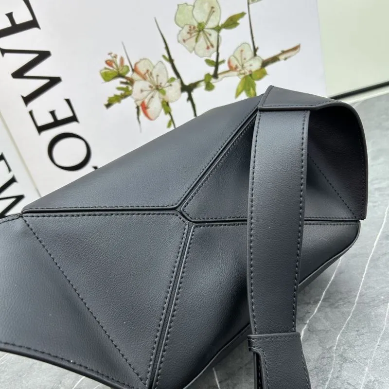 Loewe Black Leather Waist Chest Bag 052344 - Image 7