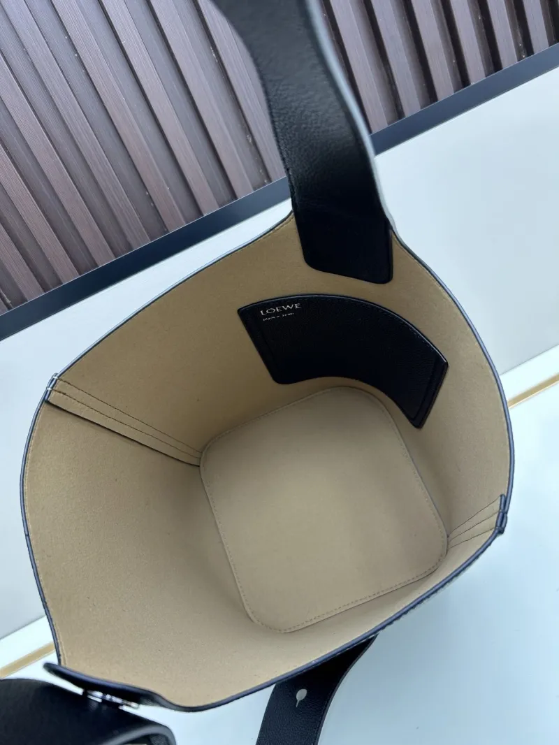 Loewe Black Leather Bucket Bag - Image 6