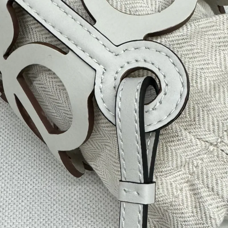 LOEWE White Mini Bucket Crossbody Bag - Image 5
