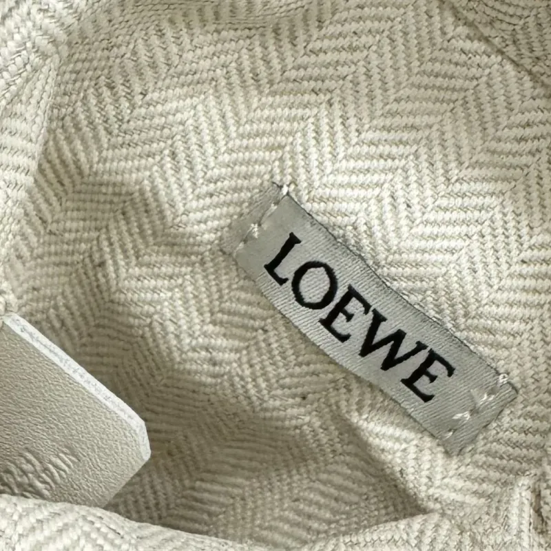 LOEWE White Mini Bucket Crossbody Bag - Image 8