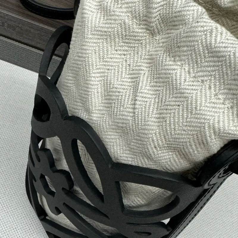 Loewe Mini Black White Bucket Crossbody Bag - Image 6