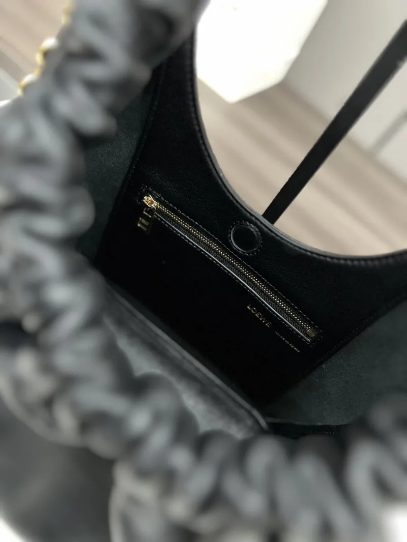 LOEWE Black Leather Bucket Bag - Image 8