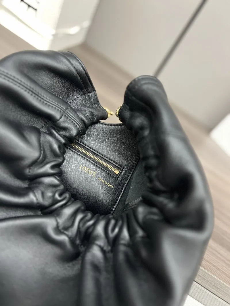 LOEWE Black Leather Bucket Bag - Image 9