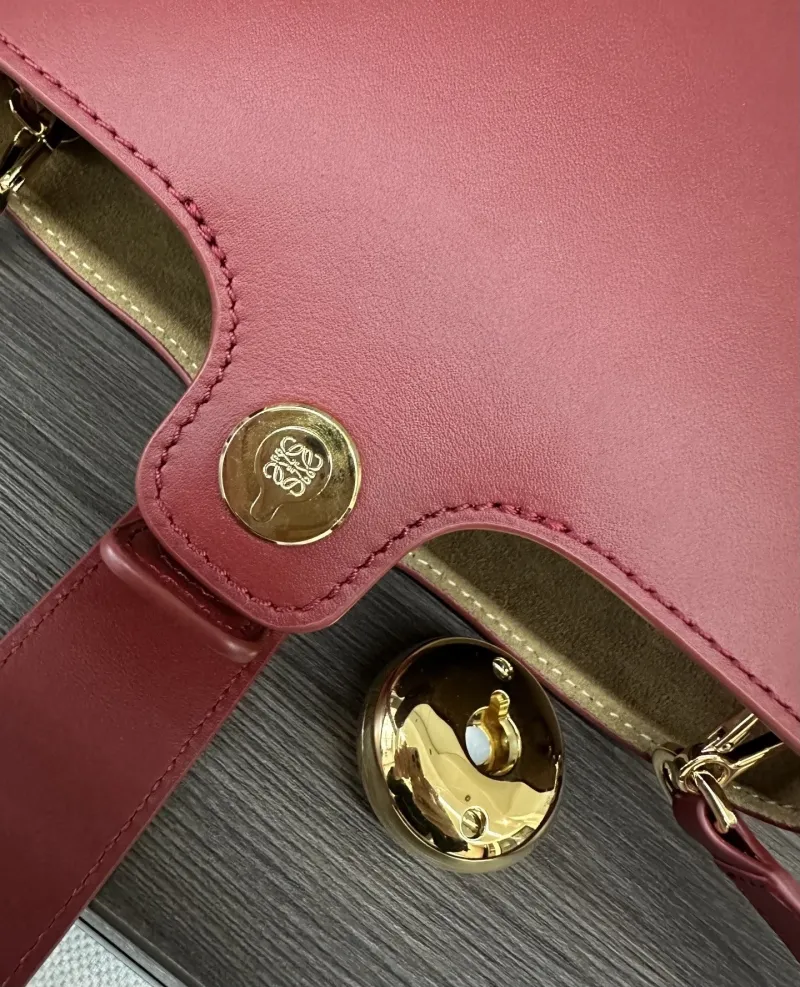 Loewe Red Leather Bucket Bag - Image 6