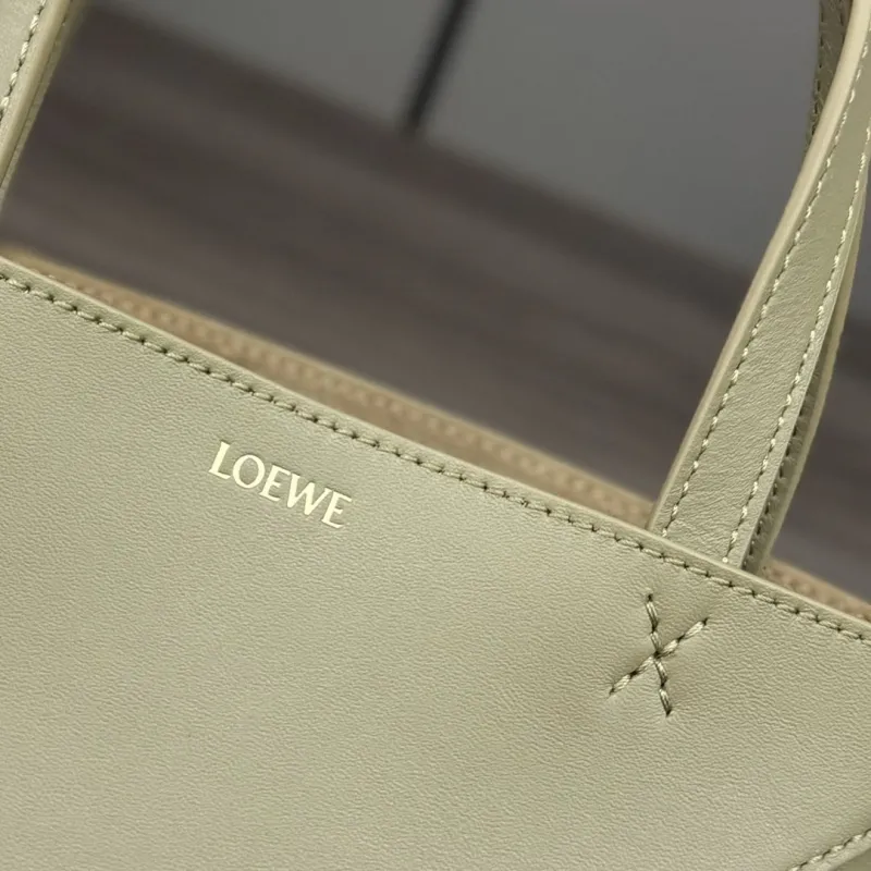 LOEWE Olive Green Bucket Crossbody Bag - Image 5