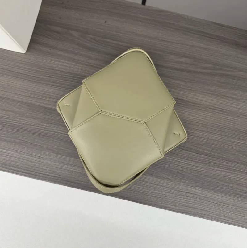 LOEWE Olive Green Bucket Crossbody Bag - Image 8