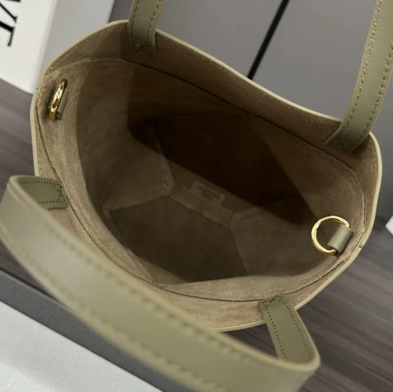 LOEWE Olive Green Bucket Crossbody Bag - Image 9