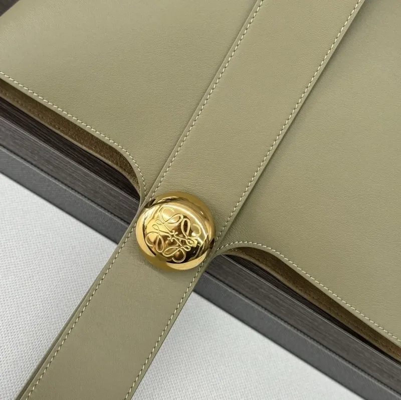 LOEWE Light Green Leather Bucket Bag - Image 6