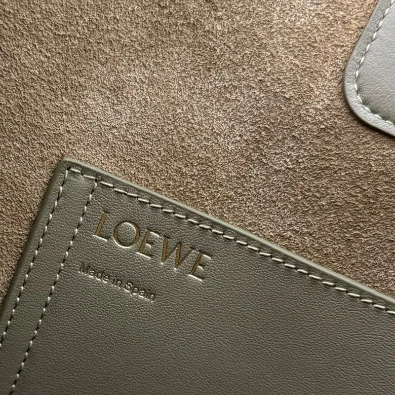 LOEWE Light Green Leather Bucket Bag - Image 9