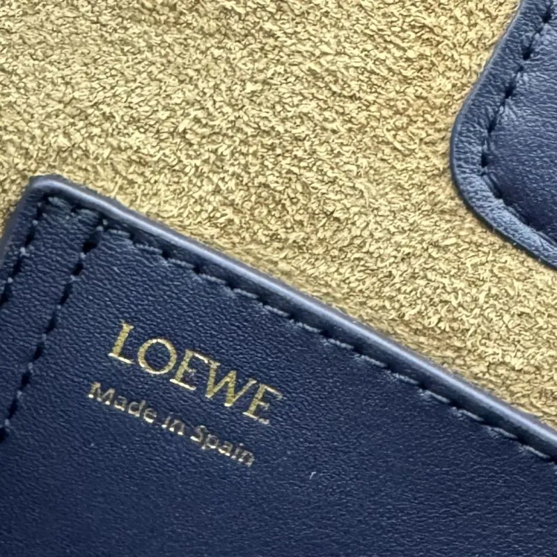 LOEWE Navy Blue Bucket Crossbody Bag - Image 9