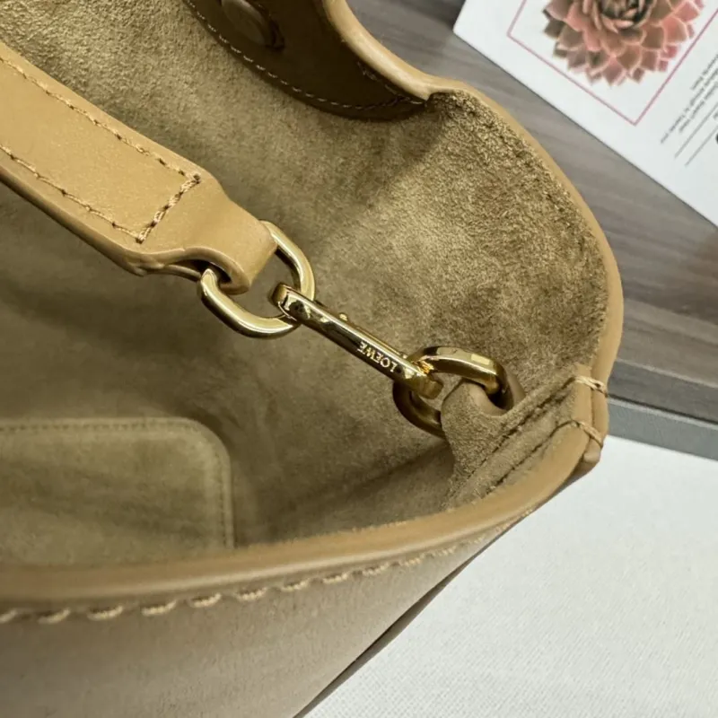 Loewe Beige Leather Bucket Crossbody Bag - Image 7