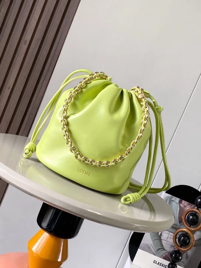 LOEWE Lime Green Bucket Bag 92