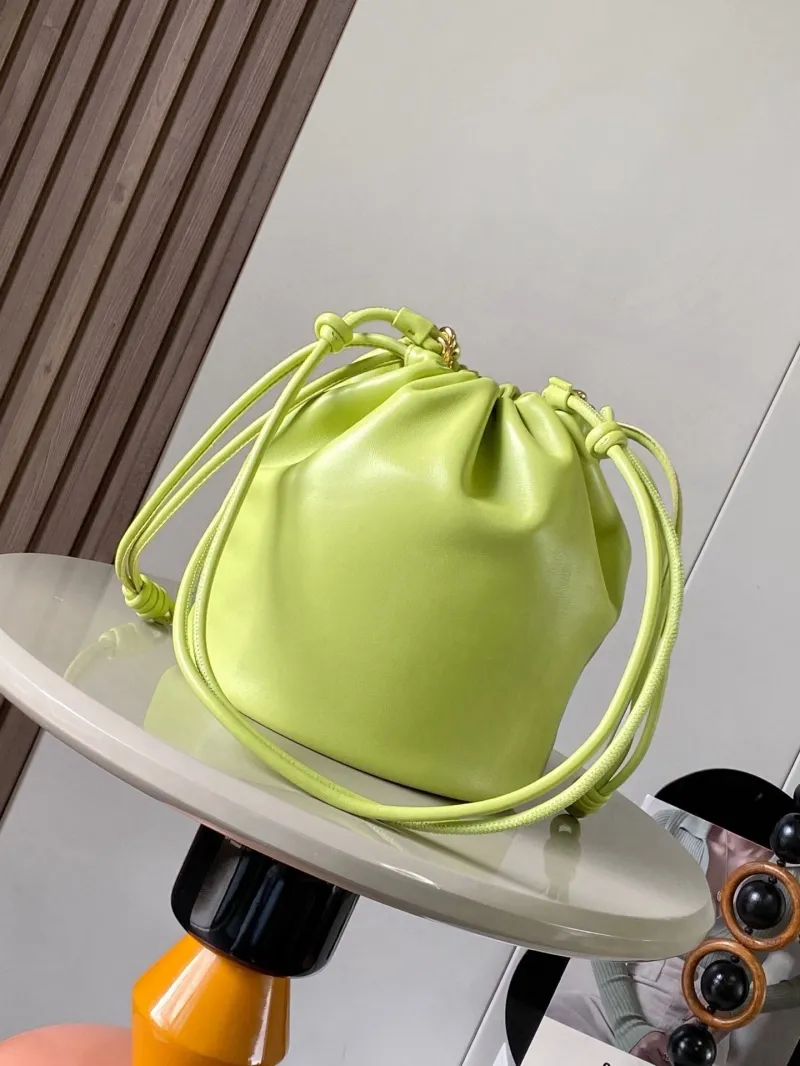 LOEWE Lime Green Bucket Bag 92 - Image 4