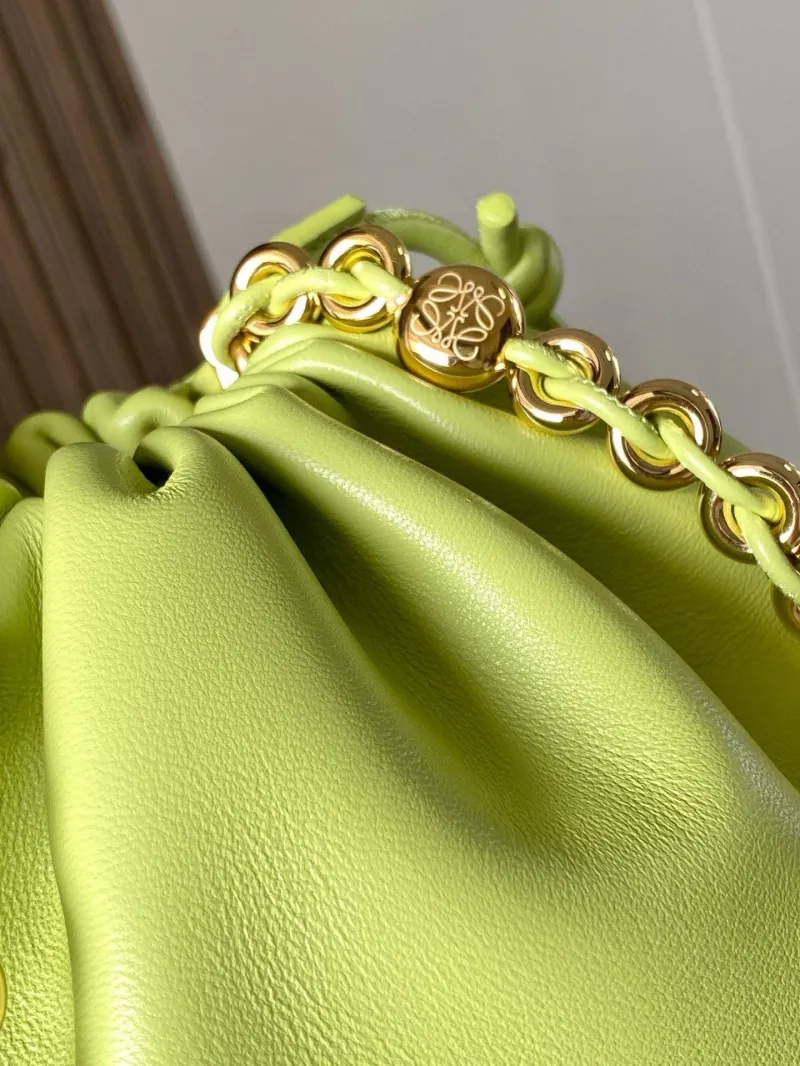 LOEWE Lime Green Bucket Bag 92 - Image 6