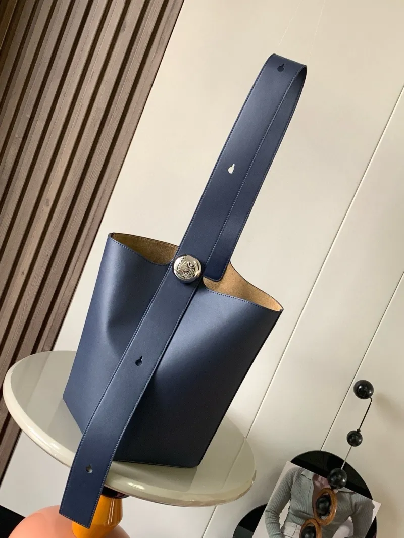 Loewe Navy Blue Bucket Bag