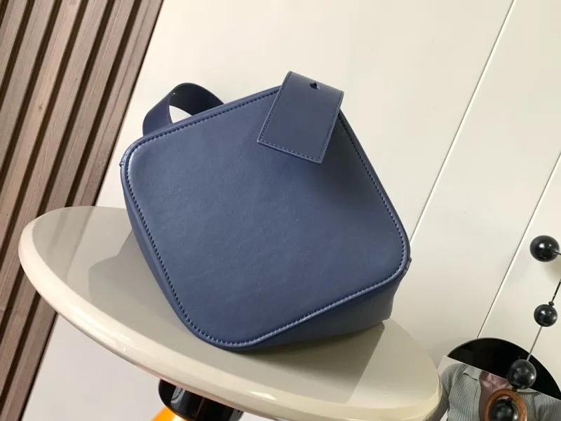 Loewe Navy Blue Bucket Bag - Image 4