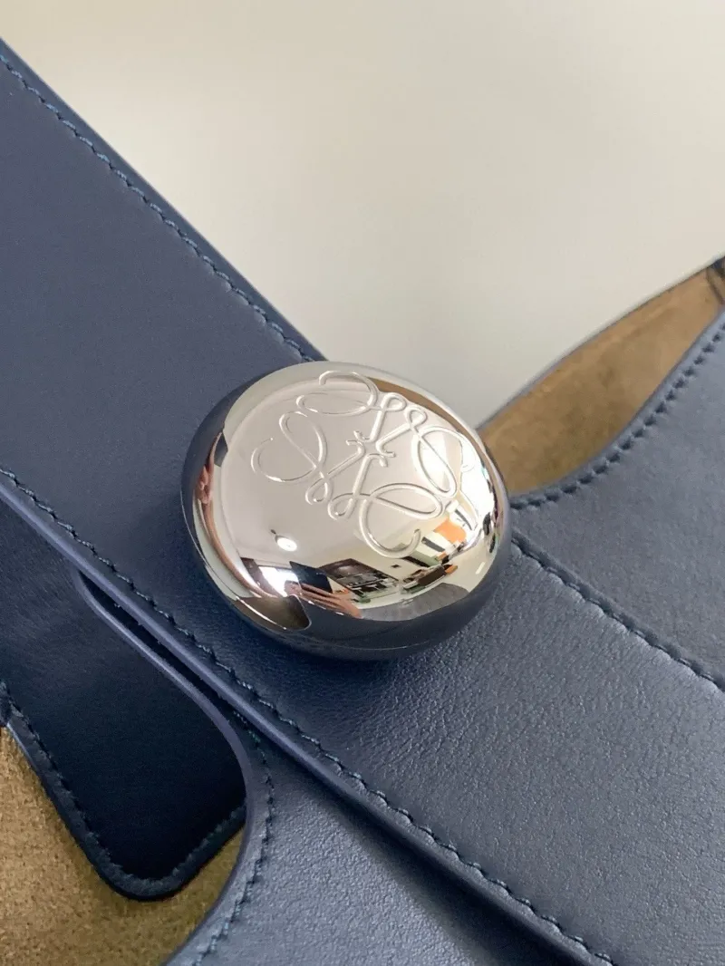 Loewe Navy Blue Bucket Bag - Image 5