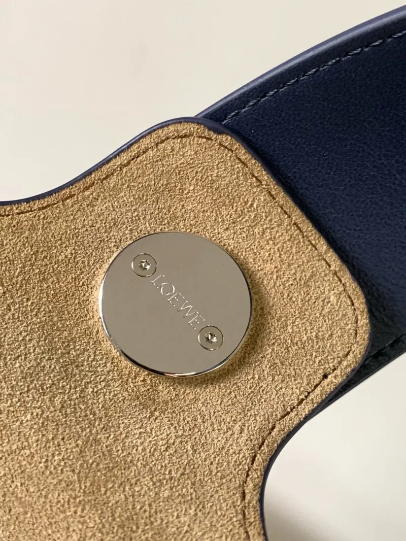 Loewe Navy Blue Bucket Bag - Image 6