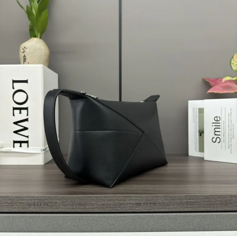 Alternative view of LOEWE Black Leather Shoulder Bag