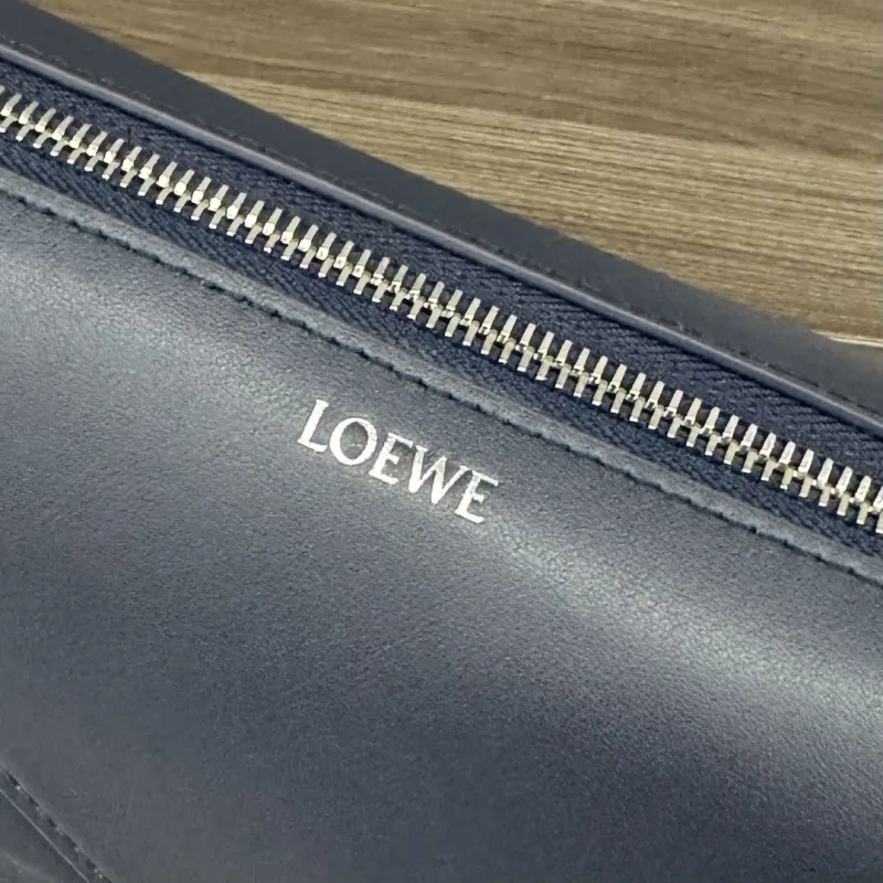Loewe Navy Leather Bucket Bag 101 - Image 5