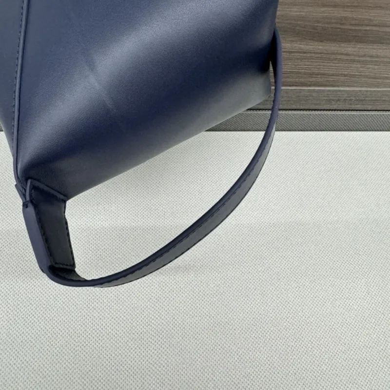 Loewe Navy Leather Bucket Bag 101 - Image 7