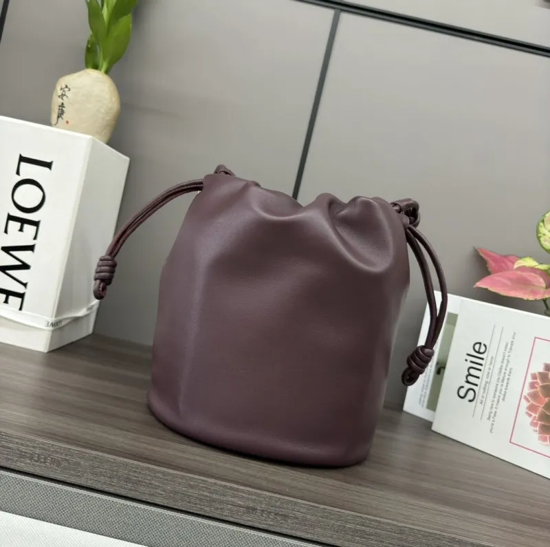 LOEWE Dark Brown Bucket Bag 124 - Image 3