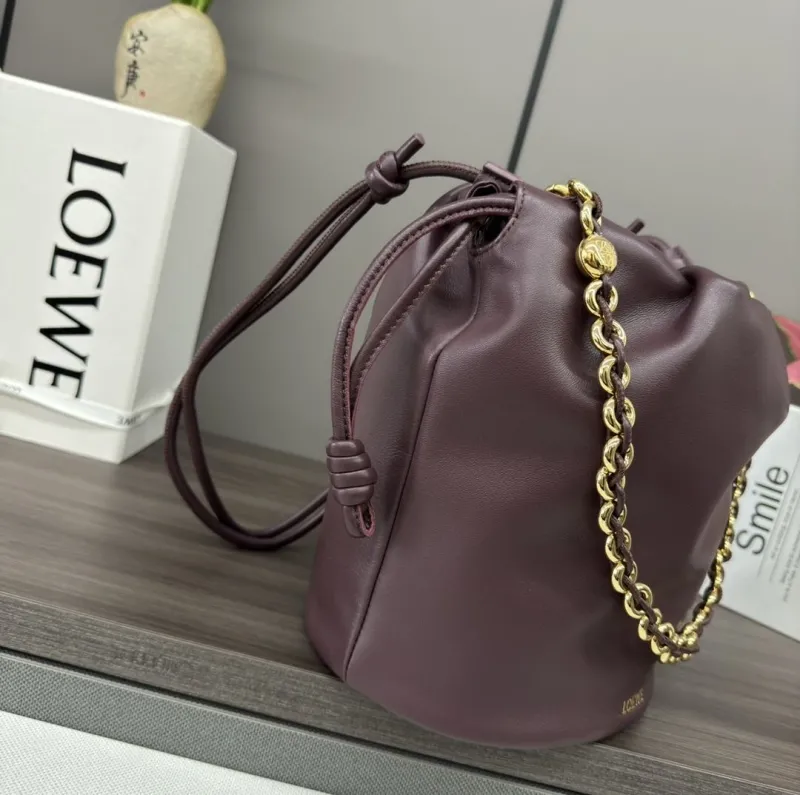 LOEWE Dark Brown Bucket Bag 124 - Image 4