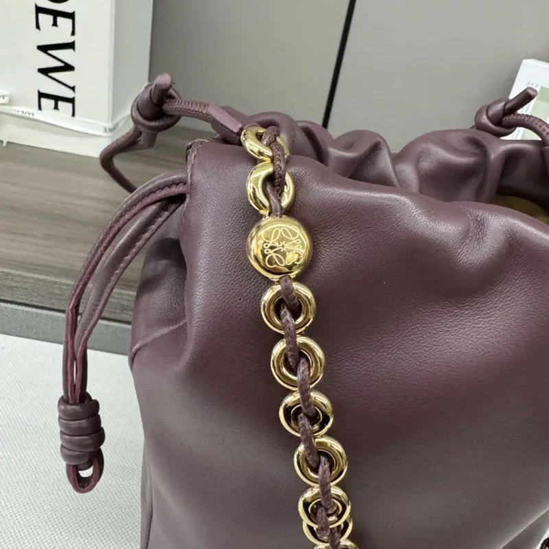 LOEWE Dark Brown Bucket Bag 124 - Image 5