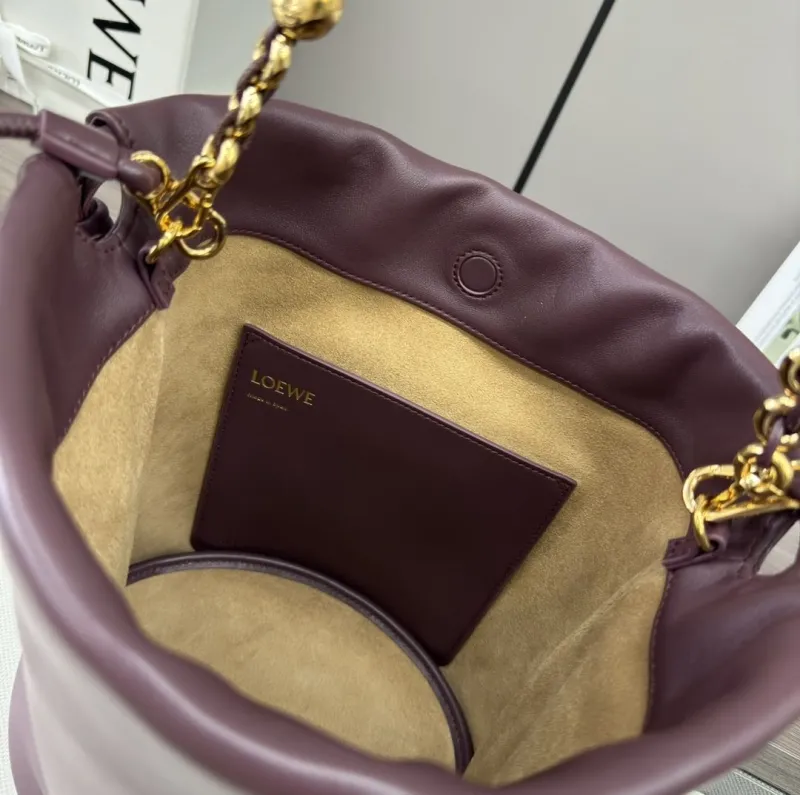 LOEWE Dark Brown Bucket Bag 124 - Image 8