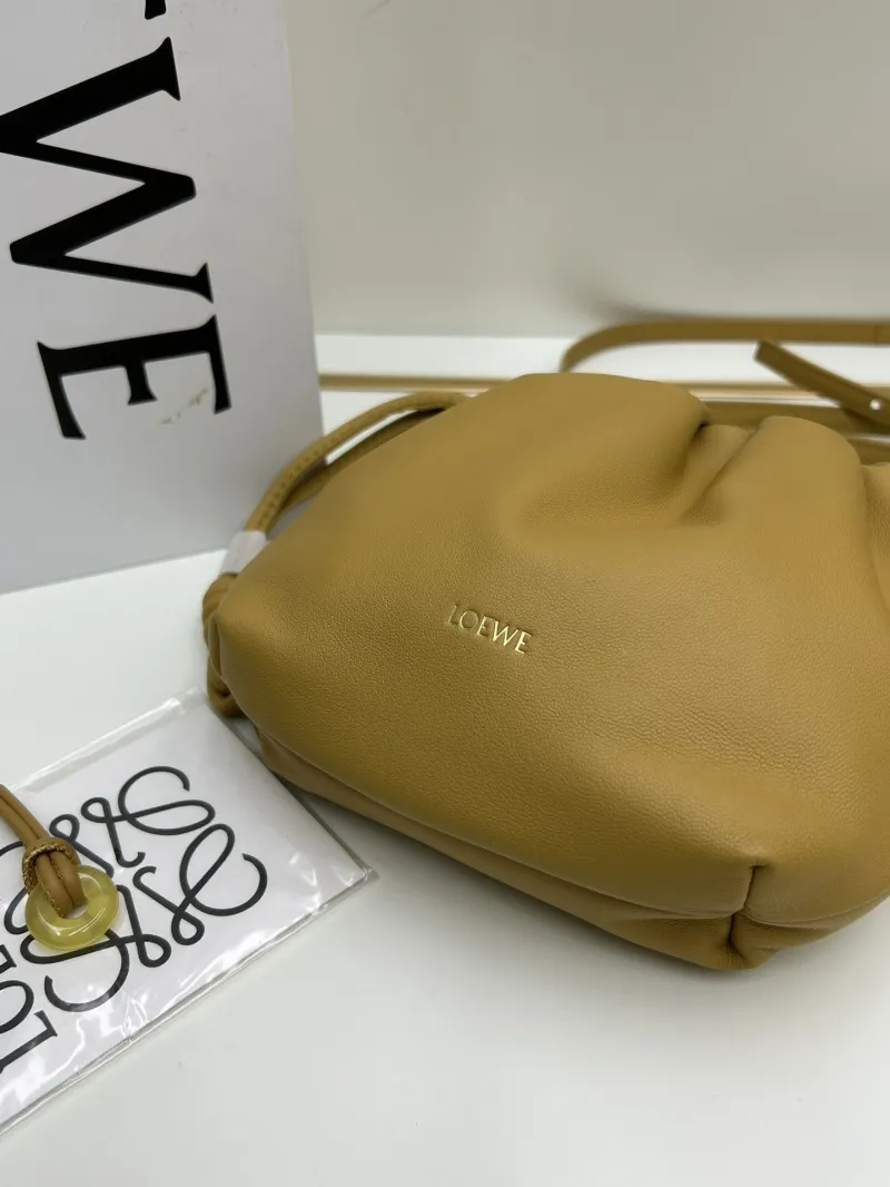 LOEWE Yellow Leather Bucket Bag 062308 - Image 5