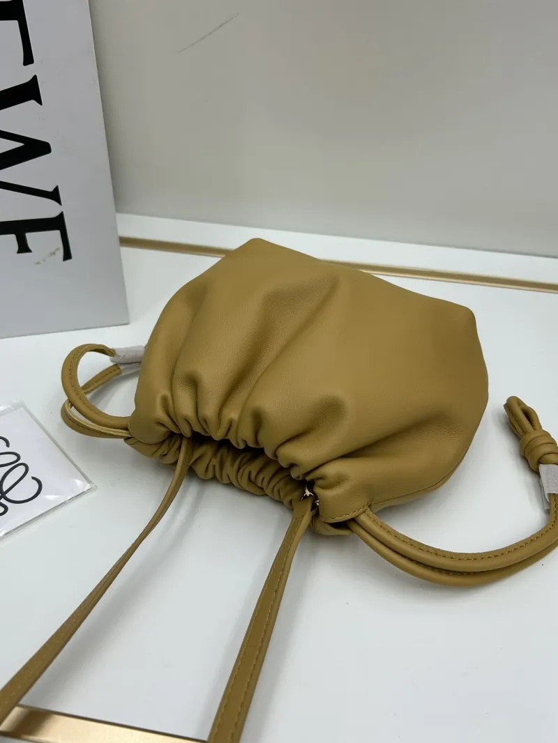 LOEWE Yellow Leather Bucket Bag 062308 - Image 6