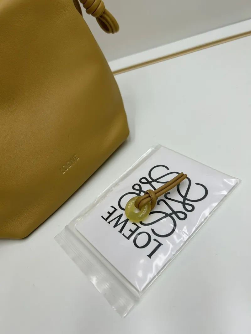 LOEWE Yellow Leather Bucket Bag 062308 - Image 7