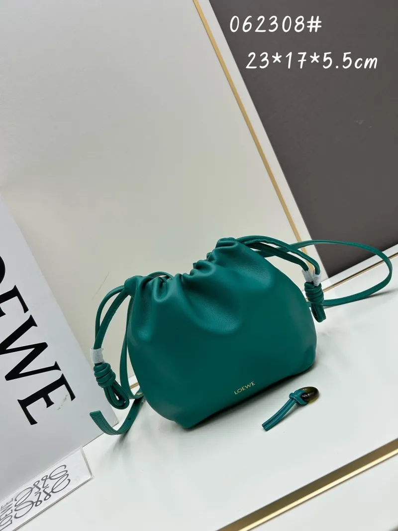 LOEWE Teal Crossbody Bucket Bag 062308