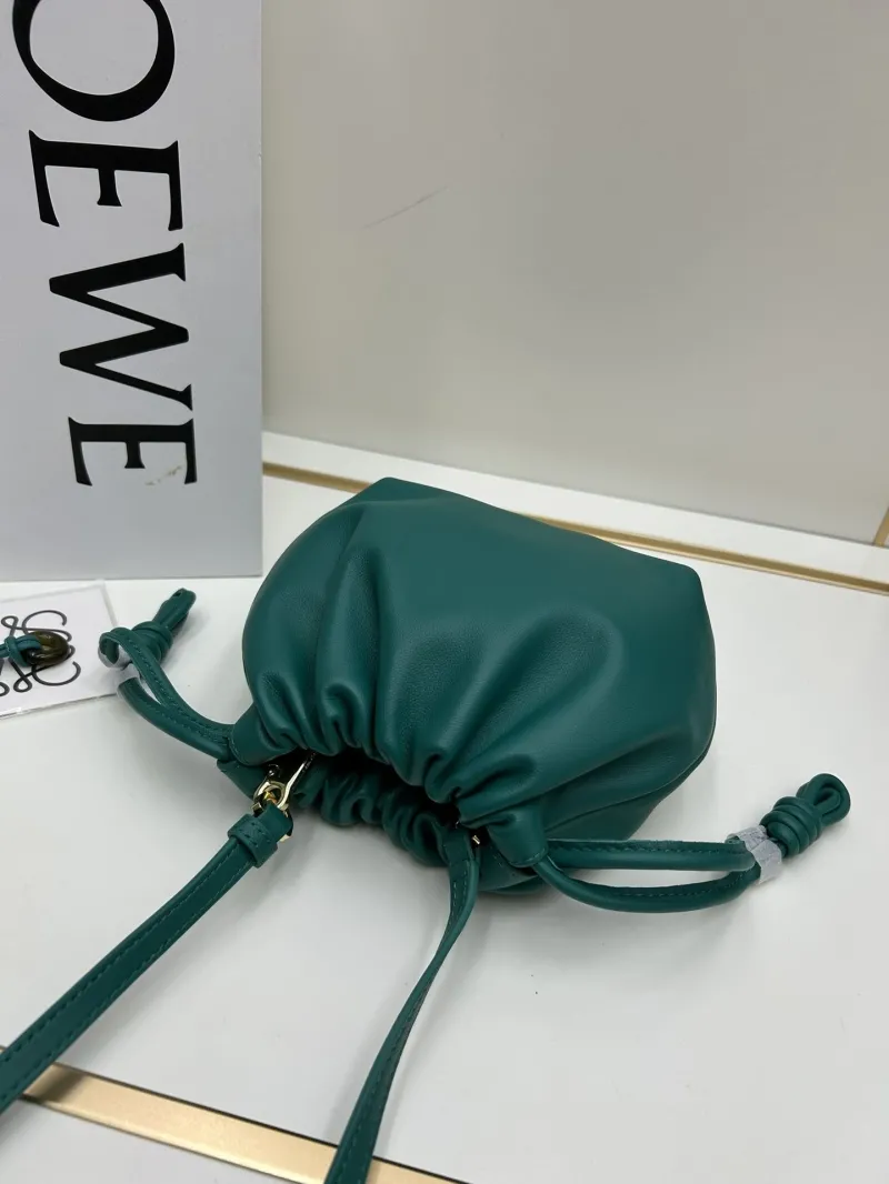 LOEWE Teal Crossbody Bucket Bag 062308 - Image 5